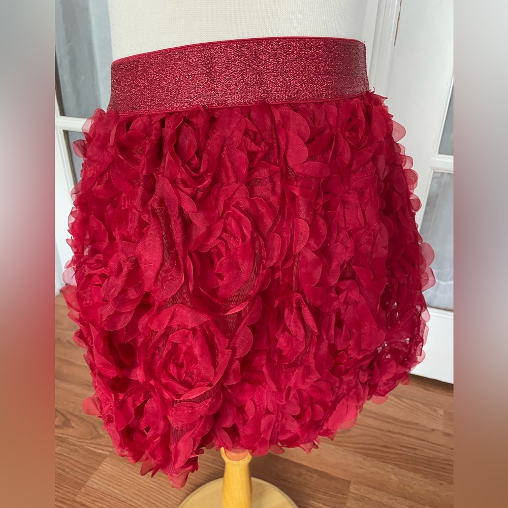 NWT red rose skirt The Children’s Place girls 10 12 eras tour outfit sparkly new
